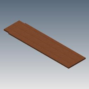 Holzboden für Rampe 2370x605x40