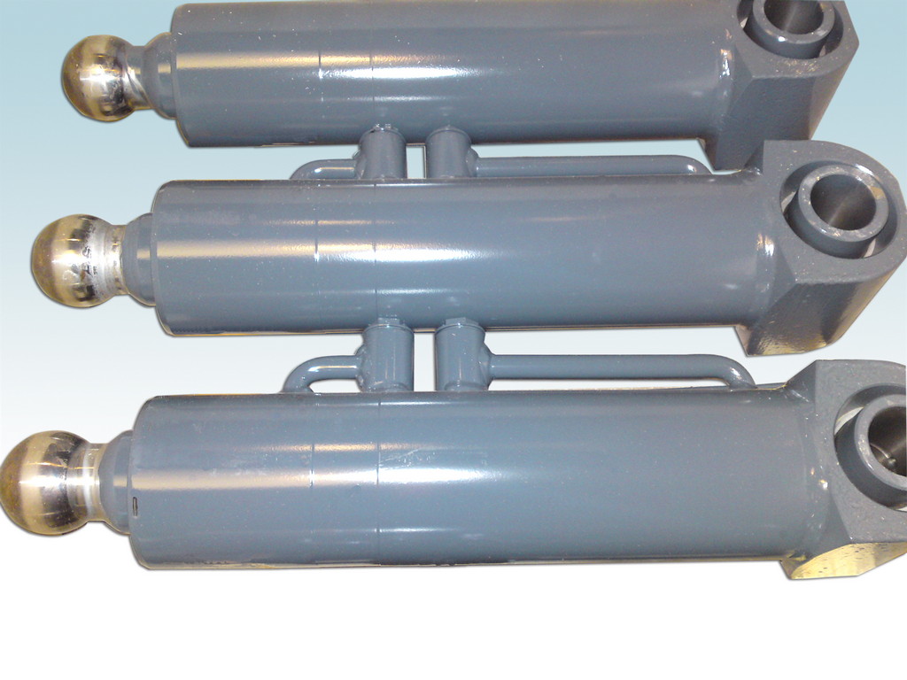 Hydr.zylinder dwxd60-215 kugel/gelenk ral7016